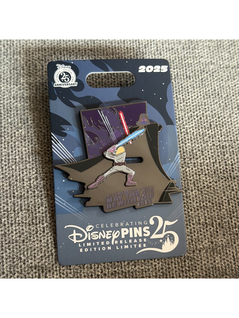 Disney Parks 2025 May the 4th Be With You Star Wars Day Luke Darth Vader Pin LR